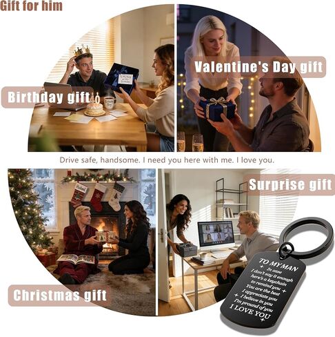 Valentine's Day Gifts For Him Boyfriend Husdand Anniversary Birthday Christmas Drive Safe Keychain Gifts For Boyfriend in Saudi Arabia