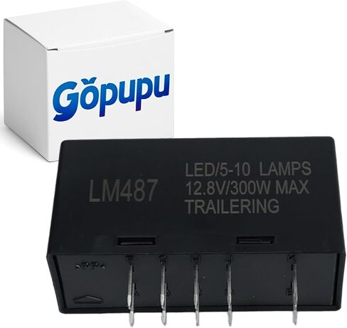 LM487 LED Flasher Relay Compatible with Chevy Silverado GMC Sierra Cadillac Hummer 2003-2007 Flasher Relay for Led Turn Signal Fix Hyper Flash Turn Signal Flasher Blinker Hazard Warning GMT800 10 Pins in Kuwait