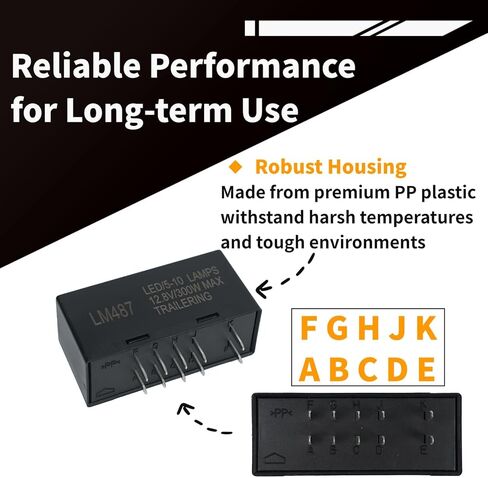LM487 LED Flasher Relay Compatible with Chevy Silverado GMC Sierra Cadillac Hummer 2003-2007 Flasher Relay for Led Turn Signal Fix Hyper Flash Turn Signal Flasher Blinker Hazard Warning GMT800 10 Pins in Kuwait
