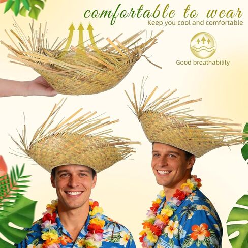 Woven Straw Beach Hat for Men Lightweight Breathable Sun Protection for Summer Outdoor Activities Fits Head Circumference in Saudi Arabia