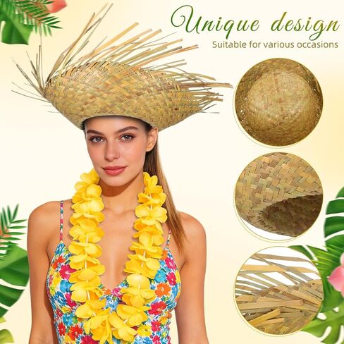 Woven Straw Beach Hat for Men Lightweight Breathable Sun Protection for Summer Outdoor Activities Fits Head Circumference in Saudi Arabia