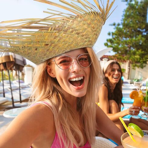 Woven Straw Beach Hat for Men Lightweight Breathable Sun Protection for Summer Outdoor Activities Fits Head Circumference in Saudi Arabia