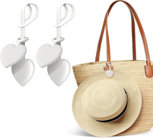 Nearockle Magnetic Hat Clip for Travel on Bag, 2Pack Silicone Adjustable Sunhat Holder Clips, Vacation Beach Essentials in Kuwait