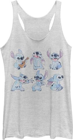 قميص بدون أكمام للسيدات من Lilo & Stitch بألوان مائية من غرزة Racerback in Kuwait