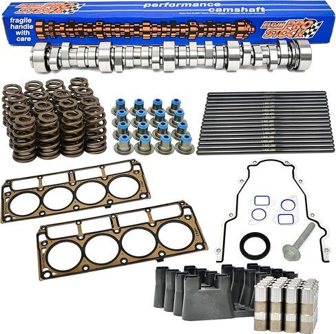 مجموعة تثبيت عمود الحدبات المرحلة 2 من Sloppy Mechanics Elgin 1840-P لشاحنات Gen III/IV LS 4.8L 5.3L LS1 Vortec (تتضمن مجموعة الكاميرات والجوانات والرافعات والصواني) in Kuwait