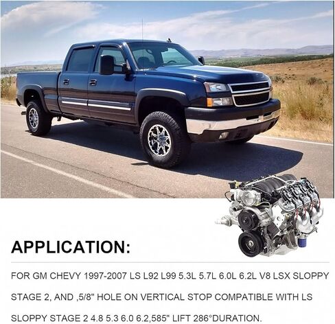 E1840P ميكانيكا قذرة المرحلة 2 طقم رافع عمود الحدبات مناسب لـ 1997-2007 GM Chevy LS1 V8 4.8L 5.0L 5.3L 6.0L 6.2L LS1 LS2 LS6 LQ4 LQ9 Cam Kit Gen Ⅲ/Ⅳ mit المرحلة 2 كام/الرافعات/الينابيع/الصواني/أذرع الدفع in Kuwait