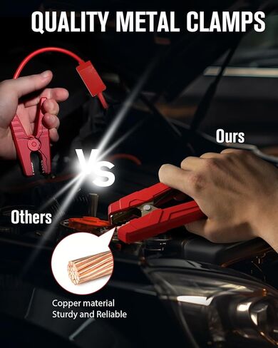 GOOLOO GP4000 Jump Starter 4000A Peak Car Starter (All Gas,up to 10.0L Diesel Engine) SuperSafe 12V Lithium Jump Box,Auto Battery Booster Pack,Portable Power Bank with USB Quick Charge and Type C Port in Saudi Arabia