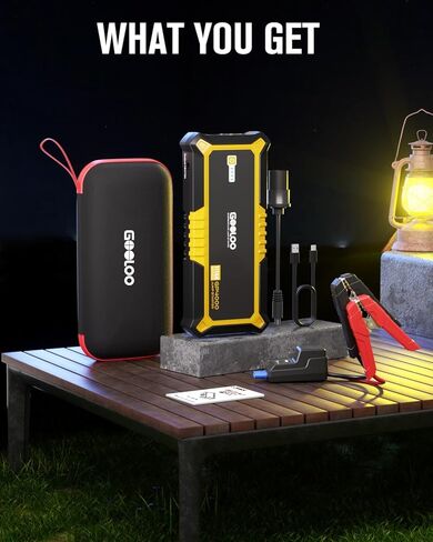 GOOLOO GP4000 Jump Starter 4000A Peak Car Starter (All Gas,up to 10.0L Diesel Engine) SuperSafe 12V Lithium Jump Box,Auto Battery Booster Pack,Portable Power Bank with USB Quick Charge and Type C Port in Saudi Arabia