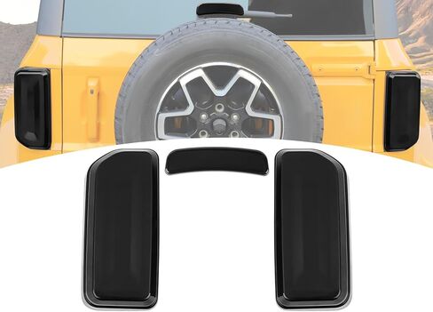 for Bronco Smoked Tail Light Covers & 3rd Brake Light Cover for Bronco 2021+ Smoked Black Exterior Accessories 3pcs(Not fit Base/Big Bend/Raptor/Heritage Edition/Black Diamond) in Saudi Arabia