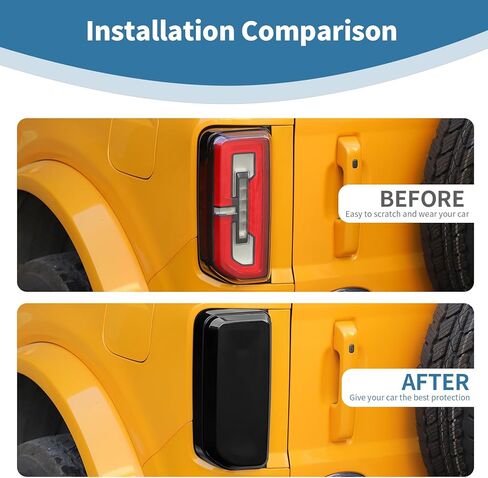 for Bronco Smoked Tail Light Covers & 3rd Brake Light Cover for Bronco 2021+ Smoked Black Exterior Accessories 3pcs(Not fit Base/Big Bend/Raptor/Heritage Edition/Black Diamond) in Saudi Arabia