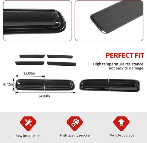 Jimen Fit for Dodge Challenger 2015-2023, 8PCS Tail Light Bezel Smoked Taillight Overlays & Side Marker Light Cover Trim Tint Kit in Saudi Arabia