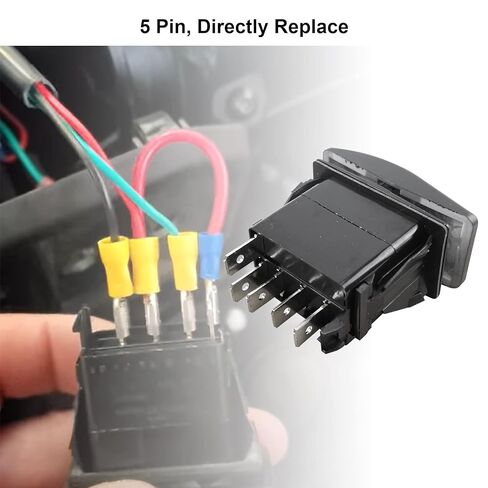 مفتاح ونش 5 دبابيس مصباح LED كهرماني 710002052، مناسب لقائد الدفاع Can-am 2011-2020 Maverick Traxter، مفتاح هزاز بوظيفة القفل الذاتي، مفتاح ونش كهربائي 20 أمبير 12 فولت تشغيل وإيقاف in Saudi Arabia