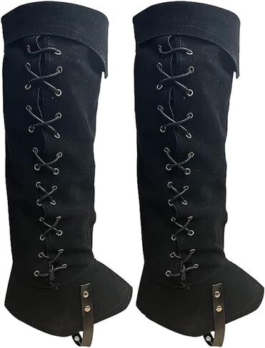 Medieval Pirate Boots Covers Renaissance Costume Leg Boot Covers Faux Leather Viking Knight Warrior Rider Foot Cover in Saudi Arabia