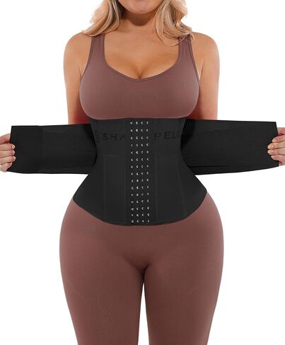 SHAPELLX Waist Trainer for Women Workout Trimmer Belt Waist Cincher Corset Girdle Body Shaper Tummy Control Sweat Band in Saudi Arabia
