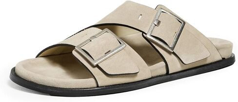 ALOHAS Women's Alba Suede Beige Leather Sandals in Kuwait