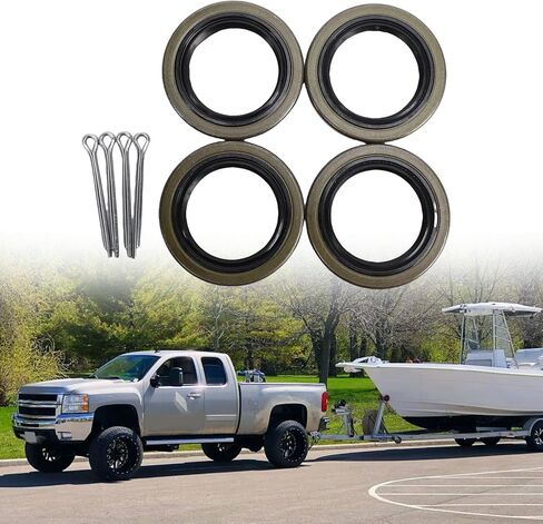 Haofy Trailer Axle Hub Wheel Grease Seals, 4pcs Rubber Metal Replacement for 3500lbs 84 Spindle EZ Lube Axles with 4pcs Cotter Pins Fits Part Numbers 01001900 171255TB 473336 in Saudi Arabia