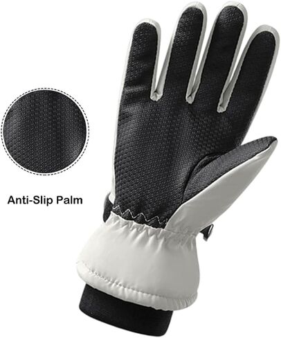Kids Winter Snow Ski Gloves-Boys Girls Windproof Water-Resistant Anti-Slip Warm Snow Gloves for Cold Weather Outdoor Sports 6-12Y in Saudi Arabia