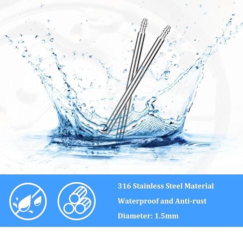 360 قطعة من دبابيس حزام الساعة 8-25 مم، قطر 1.5 مم، دبابيس ربط شريط زنبركي مع أداة إزالة دبوس ربط الحزام، طقم إصلاح الساعة لمعظم أنواع الساعات المصنوعة من الفولاذ المقاوم للصدأ in Saudi Arabia
