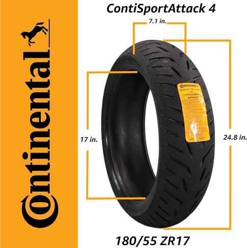 fits Continental™ Tire 02447140000 RoadAttack 4 - 180/55 ZR 17 M/C (73W) TL Rear in Saudi Arabia