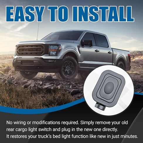 Rear Cargo Bed Light Switch – Plug & Play Truck Bed Lamp Switch – Fits Ford F150/F250/F350 Super Duty (2015-2023) – Replaces FL3Z-9C888-B, SW7733, 926-521 in Saudi Arabia