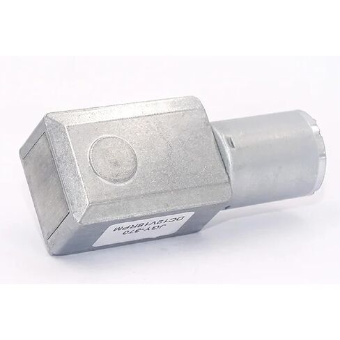 JGY370 DC 12V محرك تروس دودي، 0.6 دورة في الدقيقة عزم دوران عالي السرعة 20 كجم. سم، معدن فضي، 80 × 32 × 21 مم، محرك تربو ذاتي القفل in Kuwait