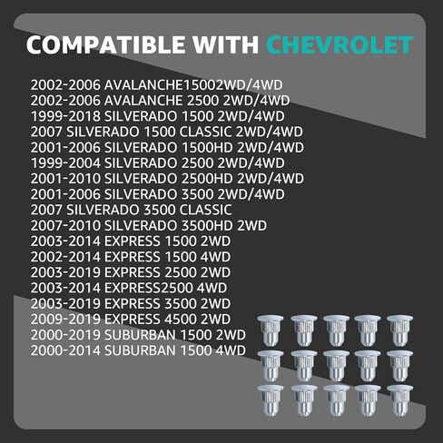 15 Pcs Alignment Cam Guide Pins Camber Pins Compatible with Chevrolet, Cadillac Escalade, GMC, Hummer H2 H3 Camber Alignment Pins in Kuwait