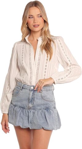 تنورة نسائية من Petal & Pup من Fomi-Denim-Bubble-Babble-Medium-Denim in Saudi Arabia