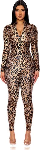 Forplay Women's Leopard Zipfront Catsuit in Saudi Arabia