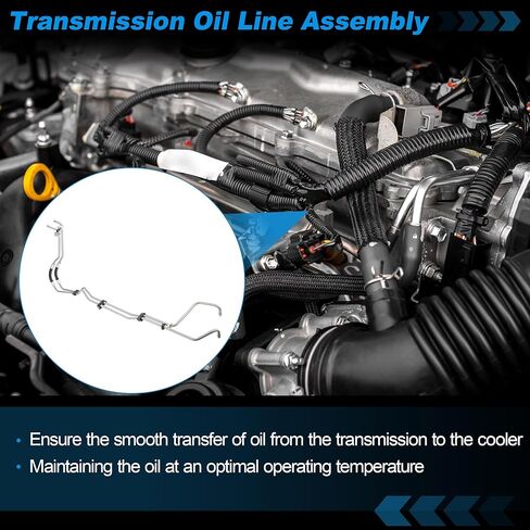 Inlet and Outlet Transmission Oil Cooling Line Assembly for Jeep Wrangler V6 3.8L 2007-2011 Transmission Cooler Line No.55056624AC/55056624AD in Kuwait