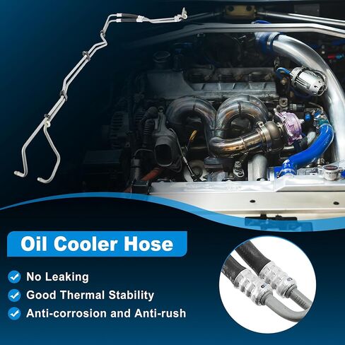 Inlet and Outlet Transmission Oil Cooling Line Assembly for Jeep Wrangler V6 3.8L 2007-2011 Transmission Cooler Line No.55056624AC/55056624AD in Kuwait
