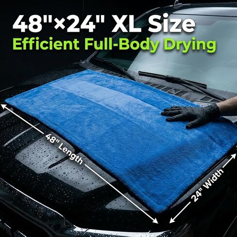3pc Color-Coded Car Drying Towels (48"x24"/14"x24"/10"x10") 1200GSM Dual-Sided Twisted Loop & Coral Fleece - One Pass Save Time, Streak-Free, Scratch-Free for Cars, Trucks, SUVs in Saudi Arabia