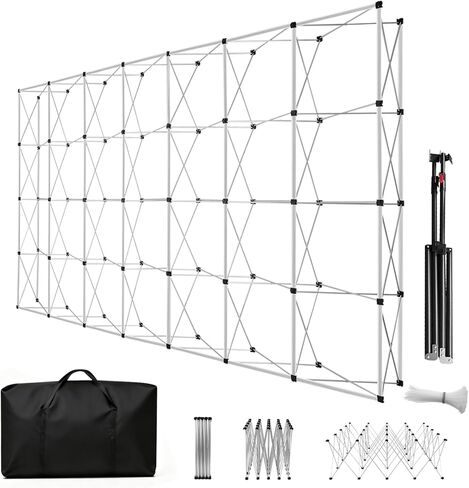 10x10/10x15/10x17 FT Portable Up Display Stand Trade Show Backdrop Tension Booth Collapsible Trade Show Booth for Wedding Exhibition Events in Saudi Arabia