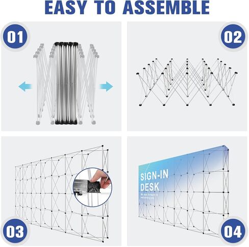 10x10/10x15/10x17 FT Portable Up Display Stand Trade Show Backdrop Tension Booth Collapsible Trade Show Booth for Wedding Exhibition Events in Saudi Arabia