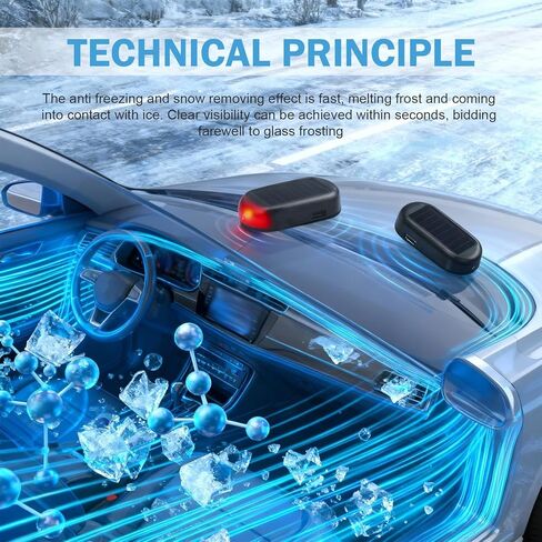 2 PCS Car Interference Antifreeze Instrument, Electromagnetic Car Snow Removal Device, Portable Anti-Frost Defroster Windshield Heater, Universal for Most Cars (Black) in Saudi Arabia