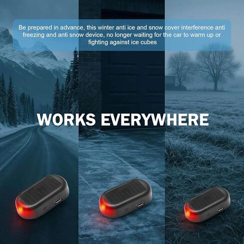 2 PCS Car Interference Antifreeze Instrument, Electromagnetic Car Snow Removal Device, Portable Anti-Frost Defroster Windshield Heater, Universal for Most Cars (Black) in Saudi Arabia