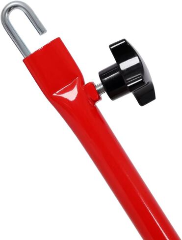 Universal Hatch Jammer Support Rod Replacement, 16" Retractable Car Door Holder for Trunk & Liftgate, Heavy-Duty Steel Automotive Repair Tool for Painting Polishing Maintenance, Red in Saudi Arabia