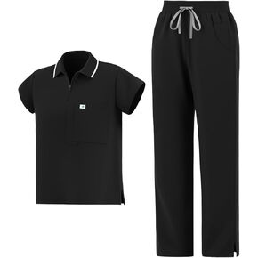 Women's Scrubs Set - Polo Zip Scrub Top in Saudi Arabia