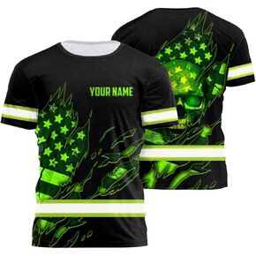 Maddly High Visibility US Flag Collection Safety Workwear Custom Name for Workers, Runners, Truckers, Patriotic in Saudi Arabia