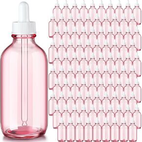 Epakh 50 Pack 4oz Glass Dropper Bottles Black Glass Eye Dropper Container Refillable Bottle with Dropper Round Dropper Dispenser Bottle for Essential Oils Perfumes Lab Travel Home in Saudi Arabia