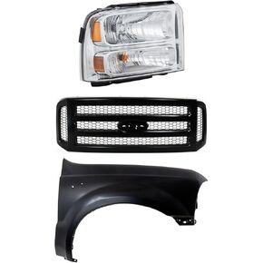 Replacement Headlight Kit Passenger Side (Passenger Side) fits Ford F-250 Super Duty, F-350 Super Duty 6.0L V8 Diesel in Saudi Arabia