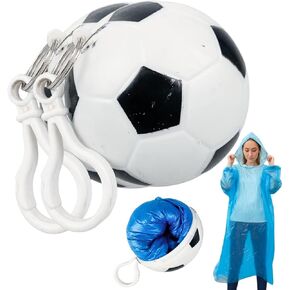 RAINGUARD Disposable Adult Rain Poncho | Stay Dry & Stylish | Includes Soccer Ball Key Ring | Lightweight & Compact | Perfect for Outdoor Events & Soccer Fans in Saudi Arabia