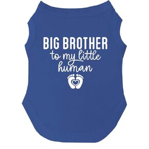 منديل إعلان الكلب Big Brother to My Little Human Baby (وردي فاتح، XS 167) in Kuwait