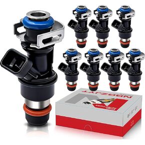 Upgraded 4 Holes Gas Fuel Injectors Compatible with 1999-2006 Chevy Silverado Suburban Tahoe Express GMC Yukon (XL)/Sierra 1500 2500 3500 Cadillac Escalade V8 4.8L/5.3L/6.0L Replace 17113553 8Pcs in Saudi Arabia