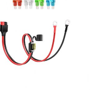 Anderson Connector to Ring Terminal Battery Cable 10AWG, Powerpole Style Anderson Powerpole Plug with 5 Fuses, Heavy Duty for Automotive, Portable Power Station & Solar Generator, 2FT in Saudi Arabia