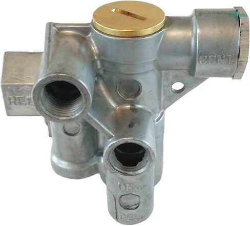 Brianna Auto Parts - BAP110800 - Single Reservoir Tandem Axle Trailer Spring Emergency Parking Brake Control Valve - Supply | Control | Delivery: 3/8" - Reservoir: 1/2" - Closing Pressure: 80 PSI in Kuwait