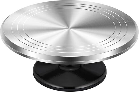 Kootek Aluminium Alloy Revolving Cake Stand 12 Inch Rotating Cake Turntable for Cake, Cupcake Decorating Supplies in Kuwait