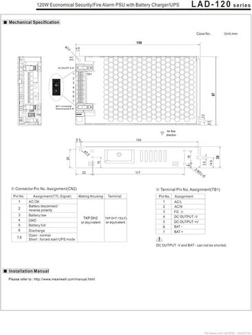 LAD-120 مصدر طاقة 120 وات 13.8 فولت/ 27.6 فولت/ 41.5 فولت/ 55.2 فولت مع شاحن بطارية (LAD-120B) in Kuwait