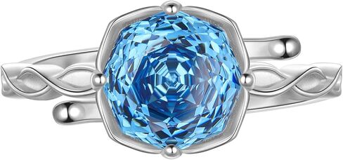 أورورا الدموع جوهرة الميلاد خاتم الورد - 925 الفضة الاسترليني روز قطع مكعب زركونيا زهرة قابل للتعديل خاتم الذكرى الخطوبة وعد خاتم عيد ميلاد مجوهرات هدية للنساء زوجة أمي ابنة in Kuwait