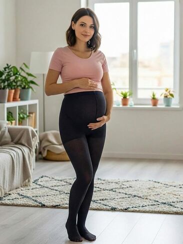 3 أزواج من جوارب الحمل من Mepase، جوارب طويلة للنساء أثناء الحمل، جوارب طويلة مضغوطة غير شفافة فوق البطن in Saudi Arabia