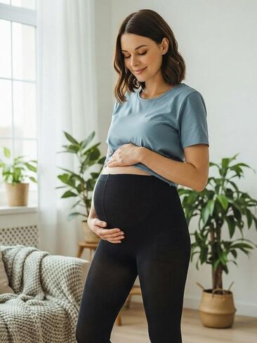 3 أزواج من جوارب الحمل من Mepase، جوارب طويلة للنساء أثناء الحمل، جوارب طويلة مضغوطة غير شفافة فوق البطن in Saudi Arabia
